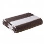 Одеяло шерстяное тканое Home Line. Полоска бежевый/коричневый