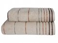Рушник махровий Parisa. Stripe Cotton D-272 кремового кольору