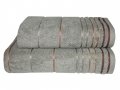 Рушник махровий Parisa. Stripe Cotton D-272 сірого кольору