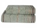 Рушник махровий Parisa. Stripe Cotton D-272 оливкового кольору