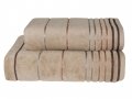 Рушник махровий Parisa. Stripe Cotton D-272 бежевого кольору