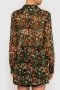 Рубашка женская шифоновая German Volf. 21037 цветочный принт