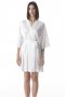 Халат женский шелковый German Volf. Кимоно 24063 белого цвета
