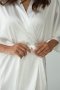 Халат женский шелковый German Volf. Кимоно 24063 белого цвета