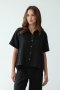 Рубашка женская льняная German Volf. 24127 черного цвета