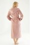 Халат женский махровый бамбуковый Nusa. 6890 pudra