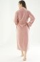 Халат женский махровый бамбуковый Nusa. 6895 pudra