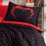 Постельное белье HOBBY. Exclusive Sateen Amore черно-красного цвета