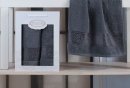 Набор из 2-х махровых полотенец Gulcan. Ornament dark grey