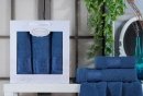 Набор из 3-х махровых полотенец Gulcan. Ornament blue
