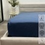 Простирадло на резинці Novita. Super Soft Фланель SB-199 Blue Ecotton