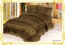 Покрывало Arya Lux Dıamante кофейного цвета с наволочками