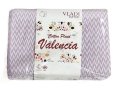 Бавовняний плед Vladi. Валенсія 01/Antonio білий-ліловий