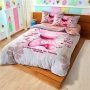 Підліткова велюрова постільна білизна Colorfull Home. Рожевий ведмедик