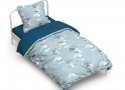 Постельное белье Home Line. Гинго билоба серо-голубое