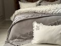 Постельное белье Saheser. Brianna grey хлопок с вышивкой и пике