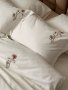 Постельное белье Saheser. Noris cream хлопок с вышивкой и пике