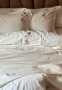 Постельное белье Saheser. Noris cream хлопок с вышивкой и пике