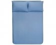 Простынь с наволочками Lotus. Фланель Calm голубая