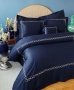 Постельное белье MieCasa. Сатин Circle lacivert-bej king size