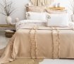 Постельное белье Saheser. Brianna beige хлопок с вышивкой и пике