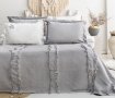 Постельное белье Saheser. Brianna grey хлопок с вышивкой и пике