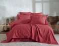 Постельное белье Saheser. Noris vermilion хлопок с вышивкой и пике