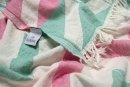 Пляжное полотенце Barine. Pestemal Ups and Downs pink green