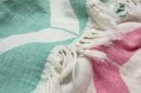Пляжное полотенце Barine. Pestemal Ups and Downs pink green