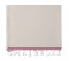 Пляжное полотенце Barine. Pestemal Basak Beige-Marsala