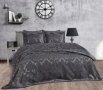 Жаккардовое покрывало с наволочками Dantela Vita. Armada antrasit