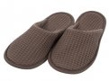 Тапочки вафельные Lotus Home. Waffle brown