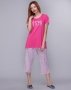Домашний комплект U.S. Polo Assn. 15601 Футболка и бриджи фукcия