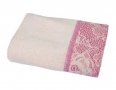 Махровий рушник Romeo Soft. Croсhet з рожевим мереживом