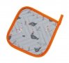 Прихватка для кухни Home Line. Прогулянка з курчатами серо-оранжевого цвета