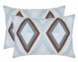 Набор наволочек Home Line. Бязь Калейдоскоп ментоловий/сіро-зелений 140