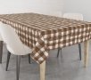 Скатерть Home Line. Клітинка серо-коричневого цвета