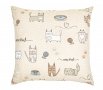 Подушка декоративная Home Line. Кот на кухне песочного цвета