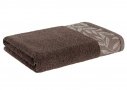 Полотенце махровое Home Line. Флора коричневого цвета