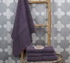 Махровий рушник Аїша. Жаккард Ромби темно-фіолетового кольору
