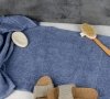 Махровое полотенце-коврик для ног Аиша. Ножки темно-василькового цвета