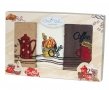 Набор из 3-х кухонных махровых полотенец Gursan. Кофе-чайник