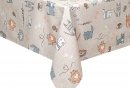 Скатерть Home Line. Кот на кухне бежевая