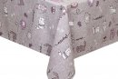 Скатертина Home Line. Кіт на кухні сіро-лілова