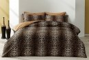 Постельное белье TAC. Satin LEOPARD KAHVE