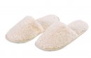 Тапочки флисовые Home Line. Светло-бежевые закрытый носок (подошва 5 мм)