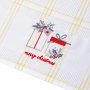 Полотенце вафельное Home Line. Желтая полоска, с вышивкой подарки