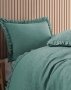 Жаккардовое покрывало с наволочками Saheser. Ilda green