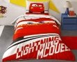Підліткова постільна білизна TAC. Ранфорс Disney Cars Lightning