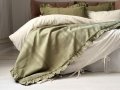 Жаккардовое покрывало с наволочками Saheser. Tziana khaki